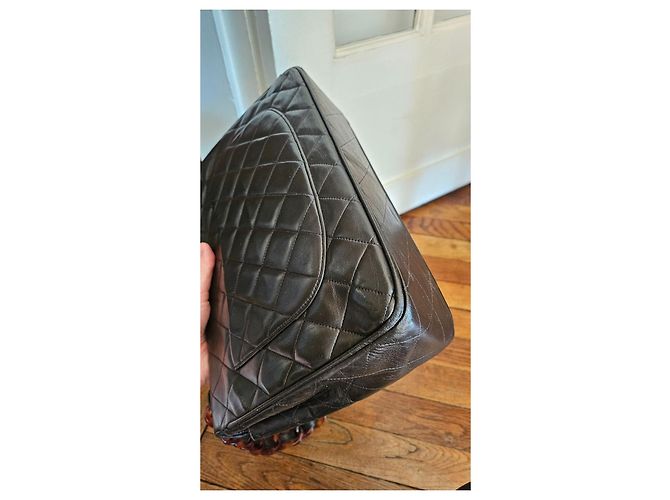 Timeless Borsa Chanel Classic Jumbo in agnello marrone Marrone scuro - vista 10