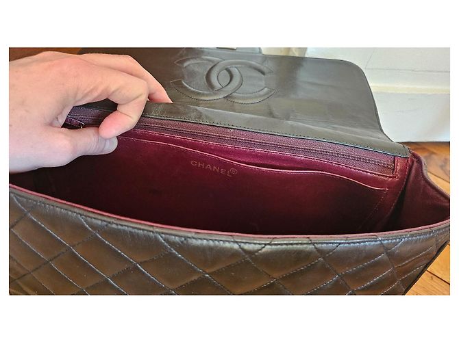 Timeless Borsa Chanel Classic Jumbo in agnello marrone Marrone scuro - vista 14