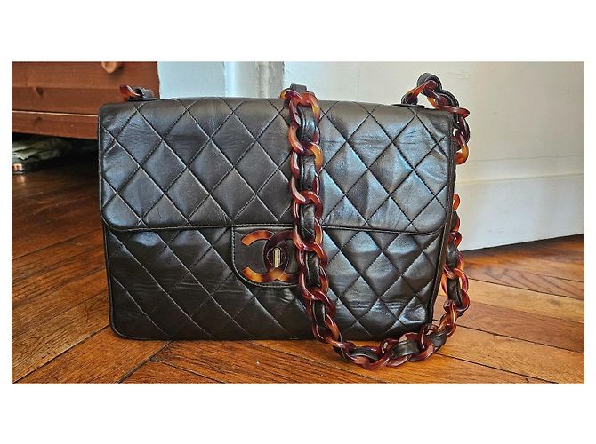 Timeless Borsa Chanel Classic Jumbo in agnello marrone Marrone scuro - vista 2