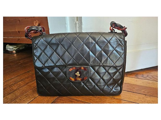 Timeless Borsa Chanel Classic Jumbo in agnello marrone Marrone scuro - vista 3