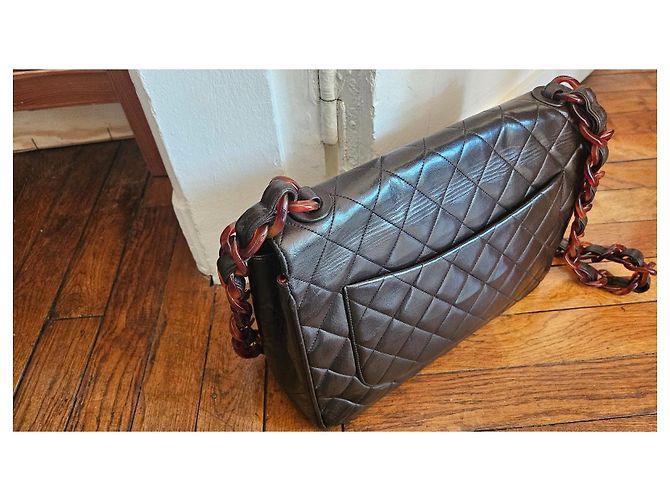 Timeless Borsa Chanel Classic Jumbo in agnello marrone Marrone scuro - vista 6