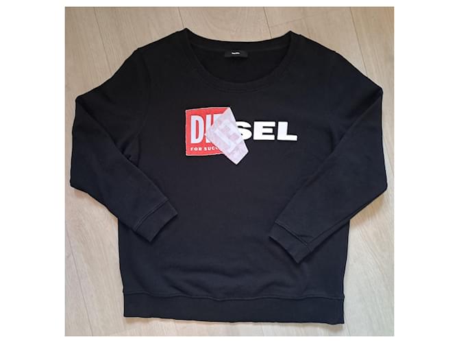 Diesel Pullover aus Baumwolle Schwarz - Ansicht 2