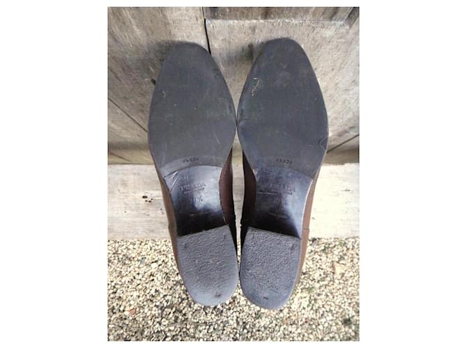 Botas Prada de cuero marrón Castaño - vista 6
