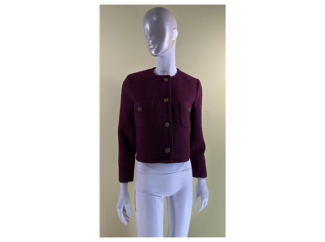 Chaqueta Ba&Sh Meredith de tweed morado oscuro - vista 2