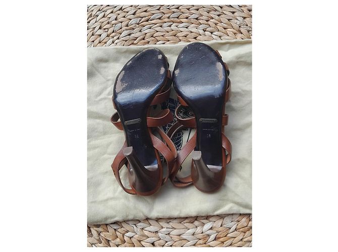 Sandali Burberry in pelle marrone - vista 11