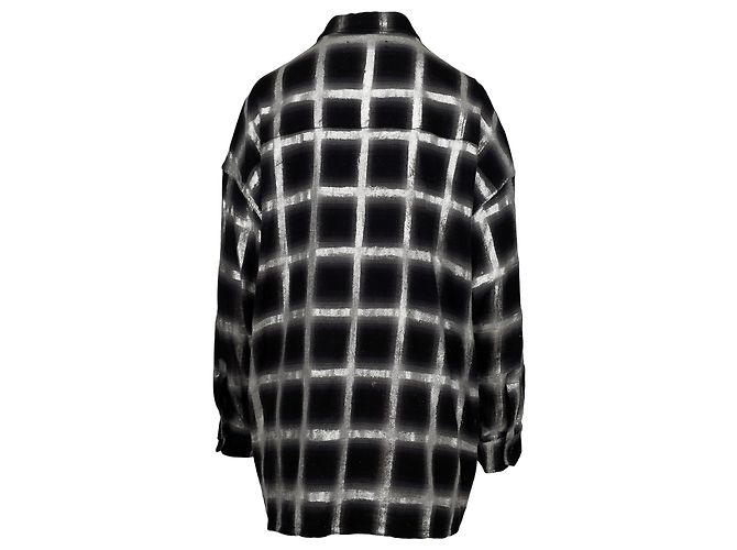 Camicia oversize a quadri glitter Amiri - '10s Nero - vista 3