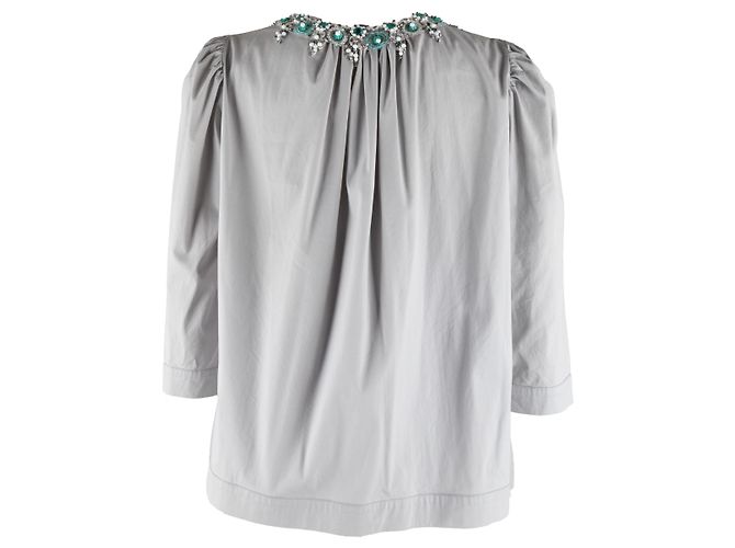 Top decorato con perline Blumarine - anni '10 Grigio - vista 2