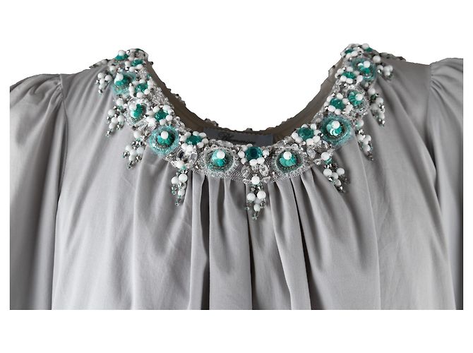 Top decorato con perline Blumarine - anni '10 Grigio - vista 3