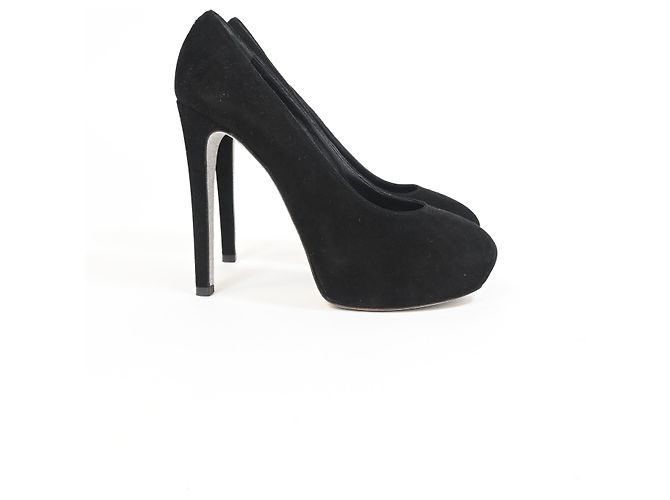 Rene Caovilla Pumps con plateau René Caovilla in suede nero - vista 9