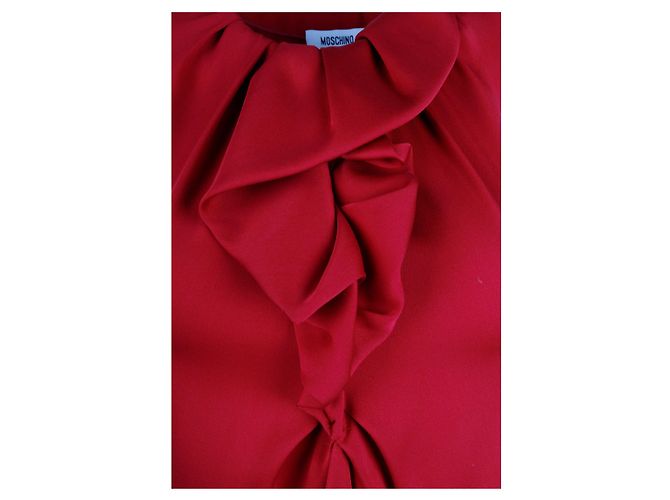 Moschino Rüschenausschnitt-Top - 2000er Rot - Ansicht 3
