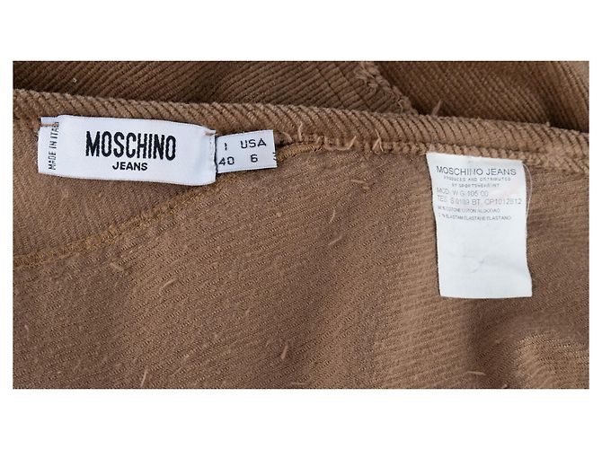 Falda de pana Moschino Jeans - años 10 Castaño - vista 4