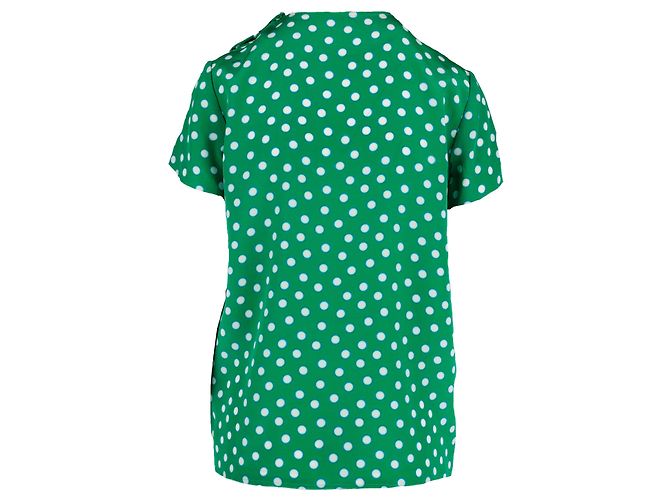 Top a pois Miu Miu - anni '10 Verde - vista 2