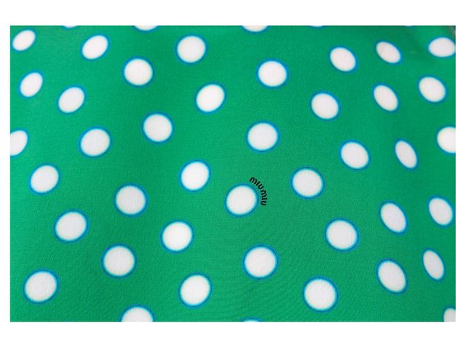 Top a pois Miu Miu - anni '10 Verde - vista 4