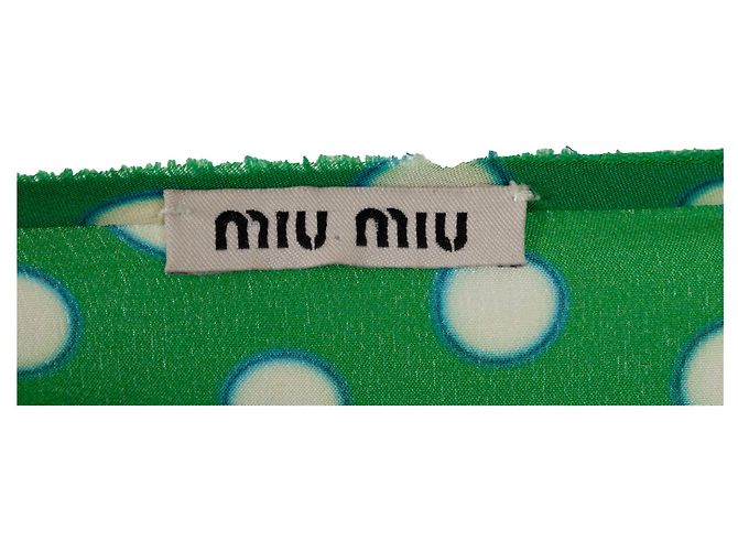 Top a pois Miu Miu - anni '10 Verde - vista 5