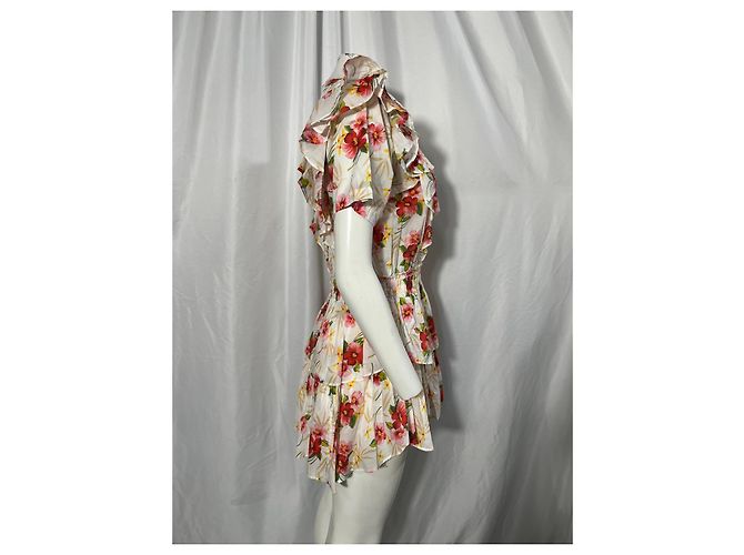 Abito Mini Stampato Floreale Natasha Loveshackfancy in Cotone Multicolore - Ansicht 11