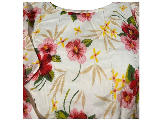Abito Mini Stampato Floreale Natasha Loveshackfancy in Cotone Multicolore - Ansicht 2