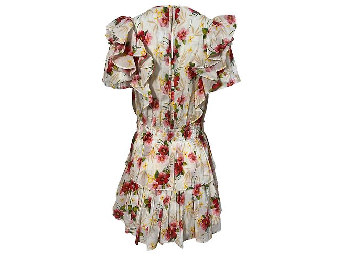 Abito Mini Stampato Floreale Natasha Loveshackfancy in Cotone Multicolore - Ansicht 3