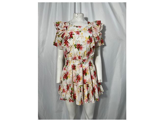 Abito Mini Stampato Floreale Natasha Loveshackfancy in Cotone Multicolore - Ansicht 7