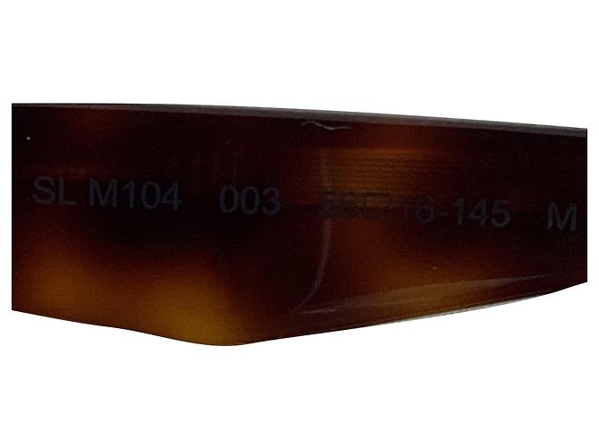 Saint Laurent Tortoiseshell Rectangular Sunglasses in Brown Acetate - view 5