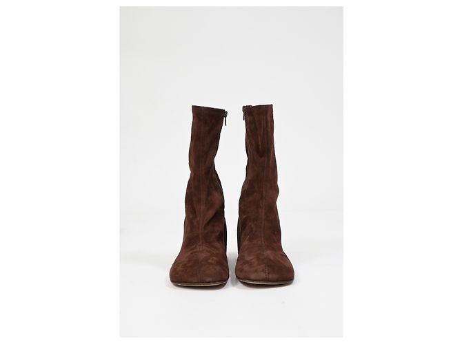 Stivaletti Dries Van Noten 65 in suede marrone - vista 10