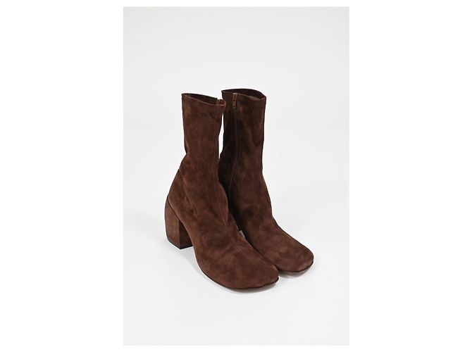 Stivaletti Dries Van Noten 65 in suede marrone - vista 12