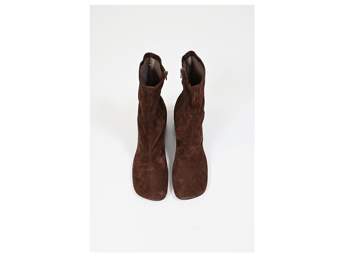 Stivaletti Dries Van Noten 65 in suede marrone - vista 13