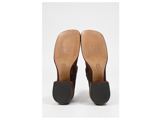 Stivaletti Dries Van Noten 65 in suede marrone - vista 14
