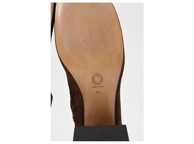 Stivaletti Dries Van Noten 65 in suede marrone - vista 15