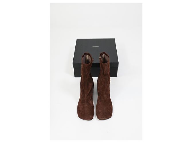 Stivaletti Dries Van Noten 65 in suede marrone - vista 16
