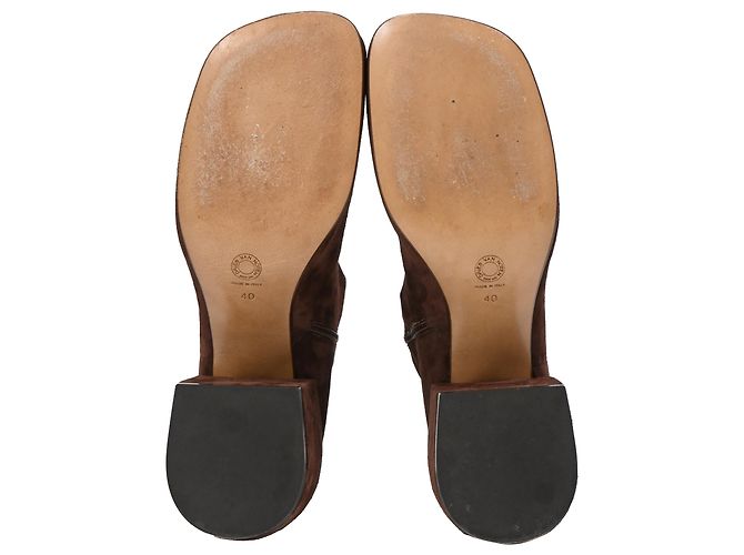 Stivaletti Dries Van Noten 65 in suede marrone - vista 6