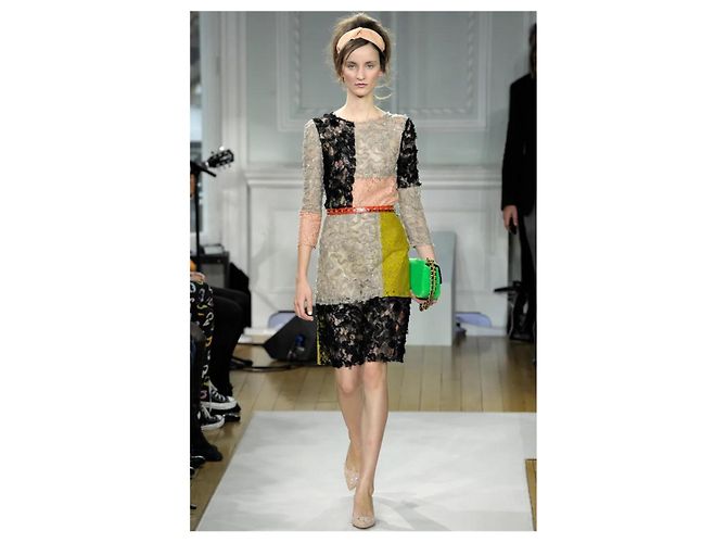 Moschino Cheap and Chic Colorblock Spitzenkleid - 10er Jahre - Ansicht 2