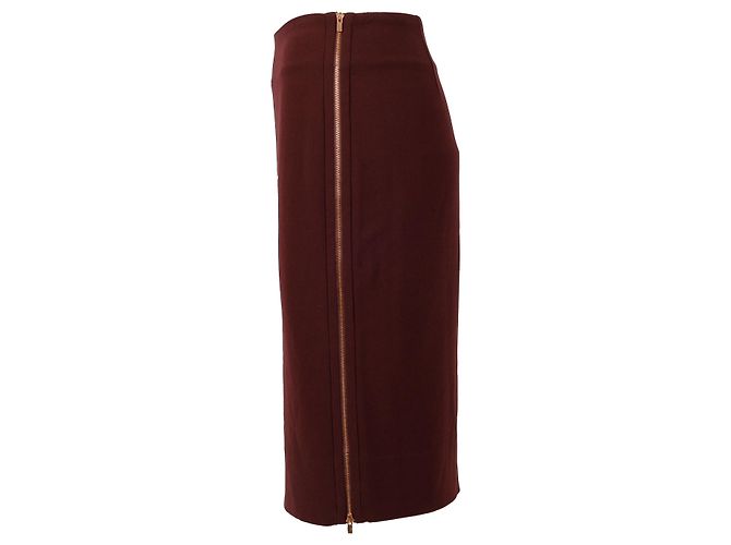 Falda midi con cremallera lateral Diane Von Furstenberg - '10s Castaño - vista 2