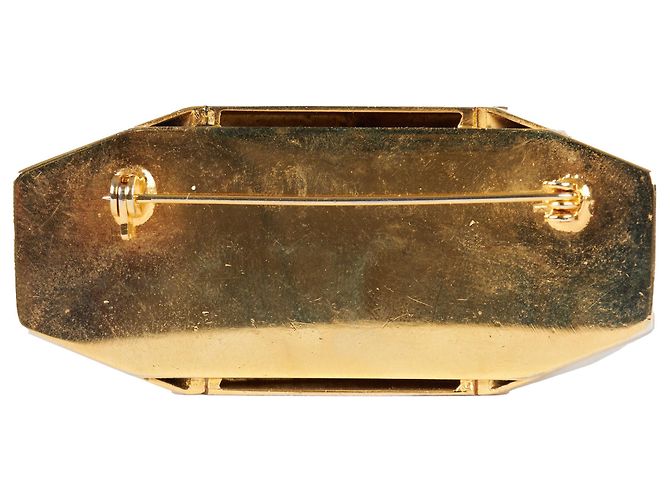 Spilla placcata in oro Gianfranco Ferré - anni '90 D'oro Metallico - vista 3