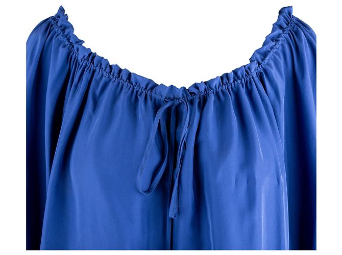 Blumarine gerafftes Halsoberteil - 10er Jahre Blau - Ansicht 4
