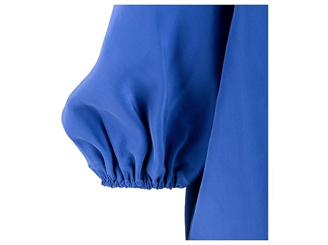 Blumarine gerafftes Halsoberteil - 10er Jahre Blau - Ansicht 5