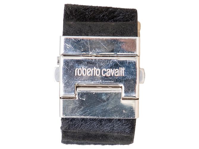 Roberto Cavalli schwarze Tierhaaruhr - '10s - Ansicht 2