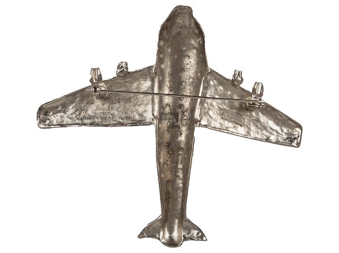 Spilla Aeroplano Krizia Argento Metallico - vista 3