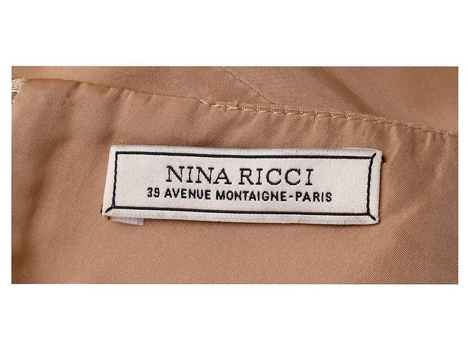 Falda plisada Nina Ricci - años 10 Castaño - vista 5