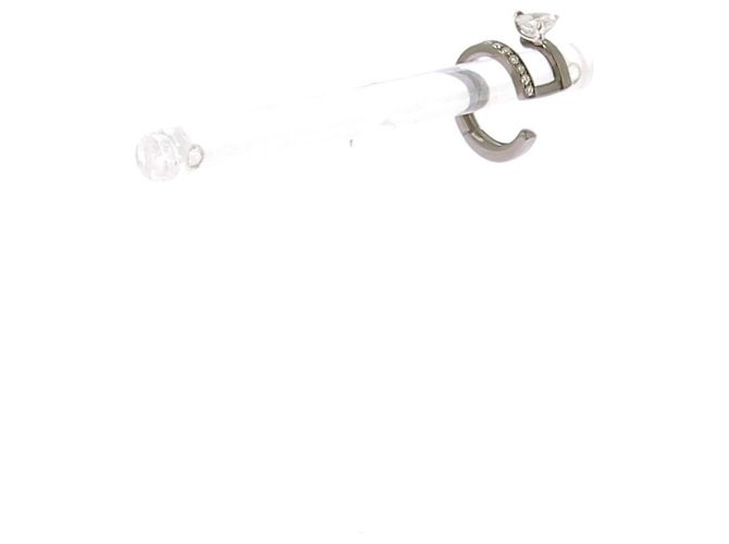 Pendientes REPOSSI T. Oro blanco Negro - vista 5
