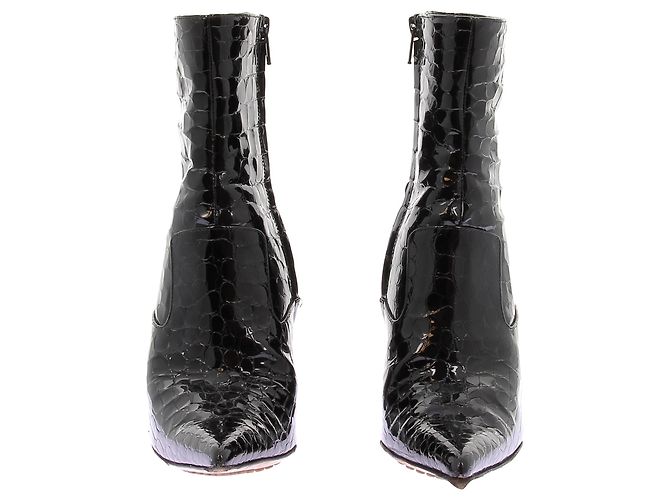 BOTTEGA VENETA Botas de tobillo T.EU 37.5 Cuero charol Negro - vista 4
