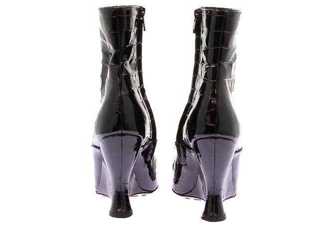 BOTTEGA VENETA Botas de tobillo T.EU 37.5 Cuero charol Negro - vista 5