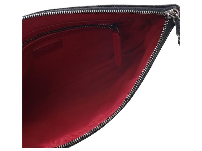 Chanel Nero Medio Pelle di Vitello Invecchiata Gabrielle O Case Clutch - vista 4