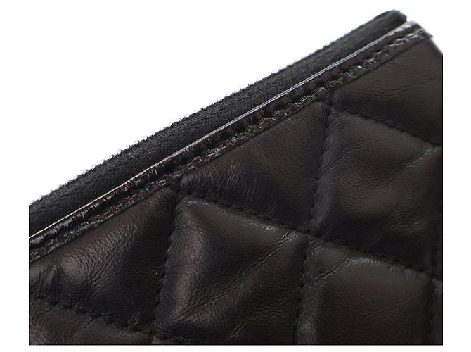 Chanel Nero Medio Pelle di Vitello Invecchiata Gabrielle O Case Clutch - vista 8