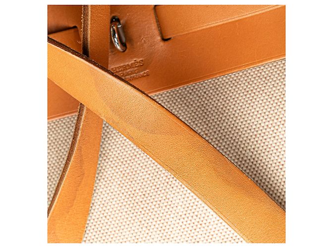 Hermès Brauner Toile Herbag Rucksack Hellbraun - Ansicht 10