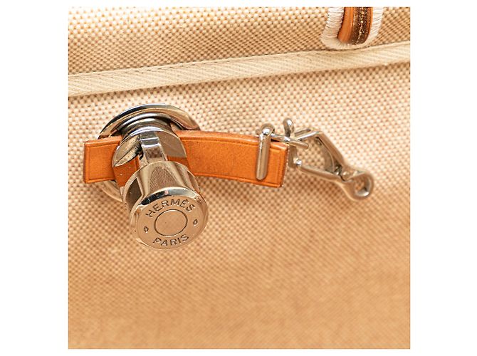 Hermès Brauner Toile Herbag Rucksack Hellbraun - Ansicht 12