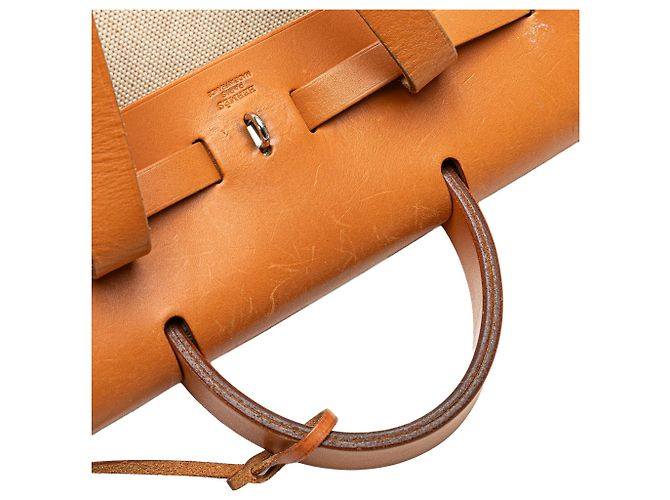 Hermès Brauner Toile Herbag Rucksack Hellbraun - Ansicht 13