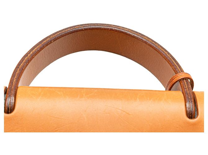 Hermès Brauner Toile Herbag Rucksack Hellbraun - Ansicht 14