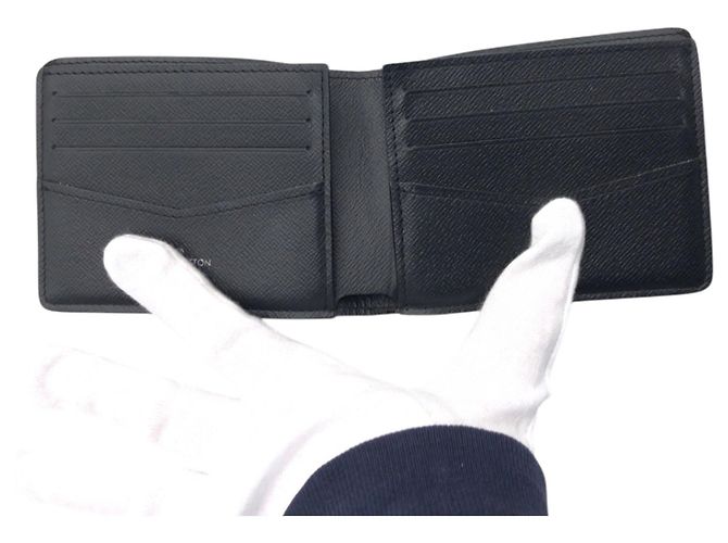 Portafoglio Slender Nero Monogramma Louis Vuitton - vista 6