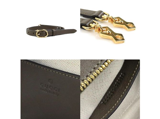 Borsa a spalla Gucci Blondie in Marrone Kaki Cachi - vista 4
