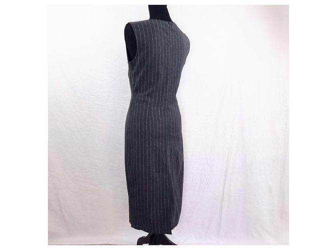 Gestreiftes Kleid Moschino Jeans 1980er Grau - Ansicht 2